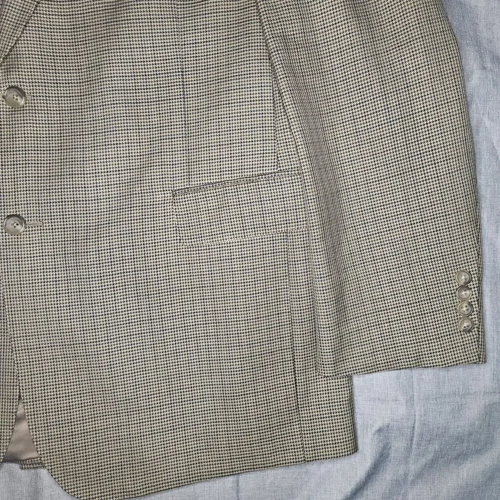 Jos A Bank Signature Gold Gordon Suit Jacket Blazer Mens 46L Silk Wool